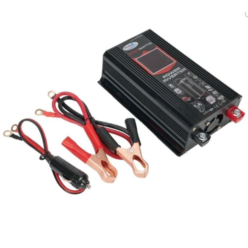 6000W Car Power Inverter 12V DC to 110V AC Power Sine Wave Converter Transformer